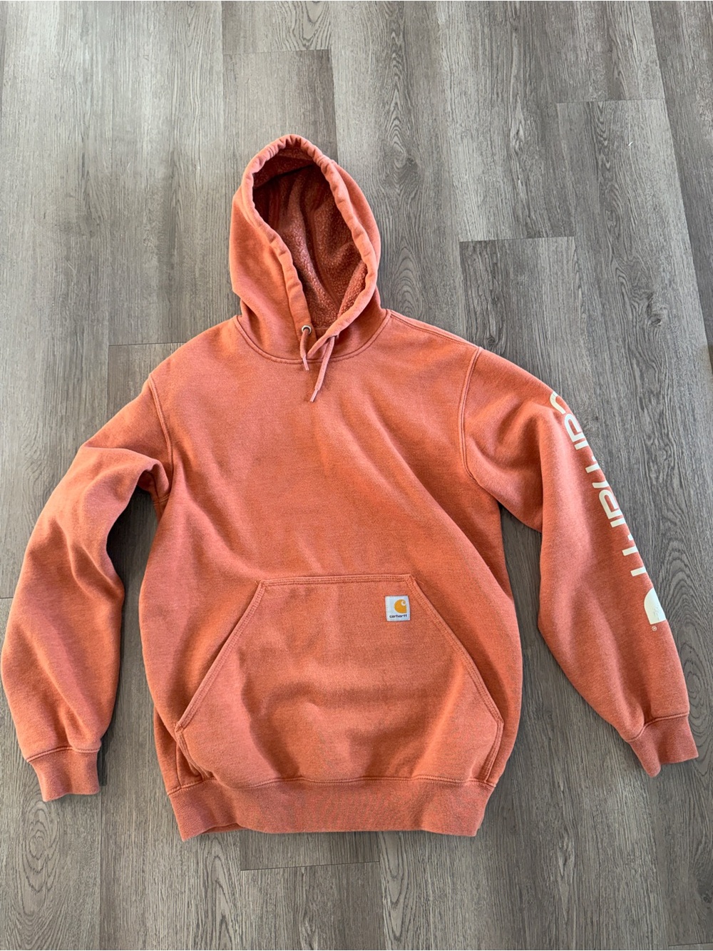 Carhartt Men's Dusty Orange Hooded Work Sweatshirt